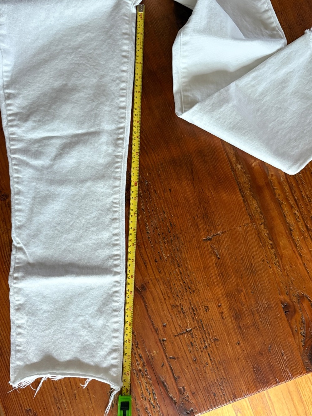 Paige Cindy Crop White Jeans, Size 29 Raw Hem - Picture 8 of 11